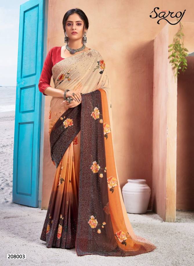 Saroj Monali 2 Festive Wear Designer Important Lycra Digital Printed Saree Collection